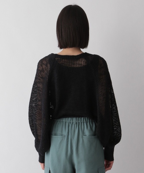 LOWRYS FARM（ローリーズファーム）の「ブークレメッシュボレロ６Ｓ　704162（カーディガン/ボレロ・レディース・アイボリー/ブルー/ブラック/ベージュ/オレンジ/オレンジ系その他/ブルー系その他・FREE）」の18枚目の写真