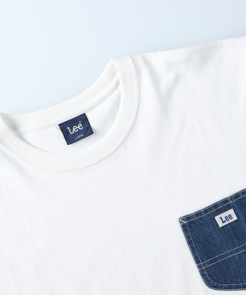 Lee（リー）の「【Lee】デニムポケットＴ（Tシャツ/カットソー・メンズ・ホワイト・M/L/XL）」の3枚目の写真