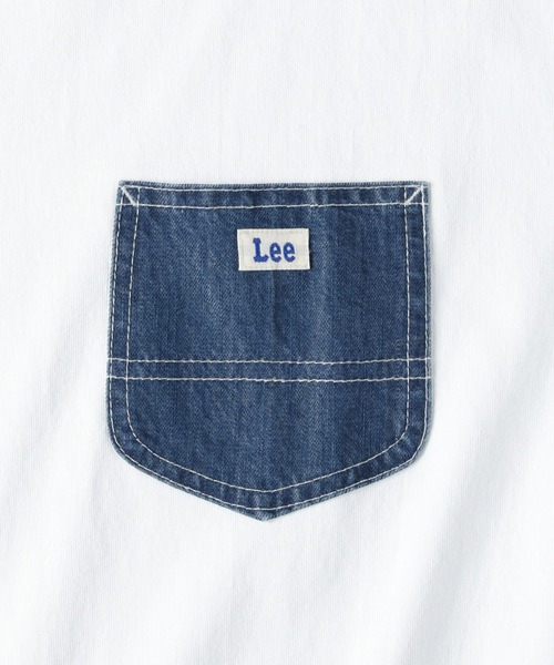 Lee（リー）の「【Lee】デニムポケットＴ（Tシャツ/カットソー・メンズ・ホワイト・M/L/XL）」の7枚目の写真