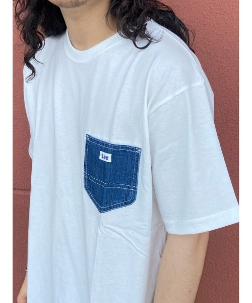 Lee（リー）の「【Lee】デニムポケットＴ（Tシャツ/カットソー・メンズ・ホワイト・M/L/XL）」の15枚目の写真