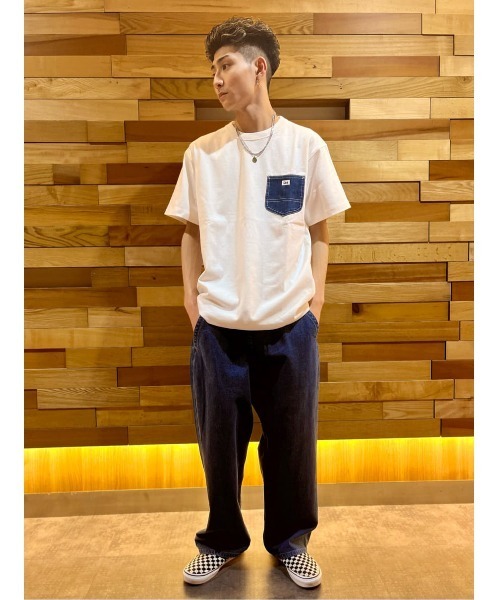 Lee（リー）の「【Lee】デニムポケットＴ（Tシャツ/カットソー・メンズ・ホワイト・M/L/XL）」の20枚目の写真