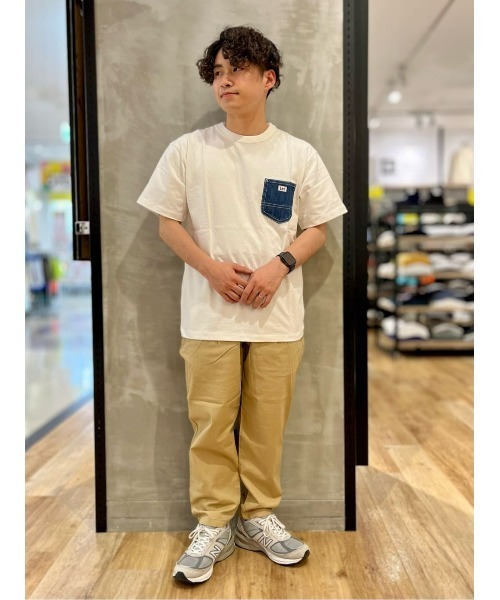 Lee(リー)の「【Lee】デニムポケットT(Tシャツ/カットソー・メンズ・ホワイト・M/L/XL)」の20枚目の写真