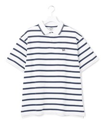 【UNISEX】鹿の子ボーダー ワンポイントポロシャツ