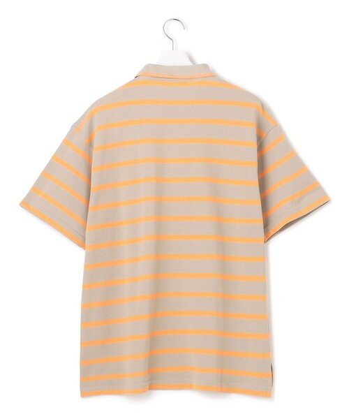 J.PRESS YORK STREET(ジェイプレスヨークストリート)の「【UNISEX】鹿の子ボーダー ワンポイントポロシャツ(ポロシャツ・メンズ・グレー系1/アイボリー系1/ネイビー系1/ベージュ系1・MEDIUM/LARGE/SMALL)」の12枚目の写真
