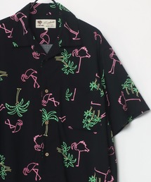 レーヨン オープンカラー アロハシャツ/メンズ レディース 総柄シャツ