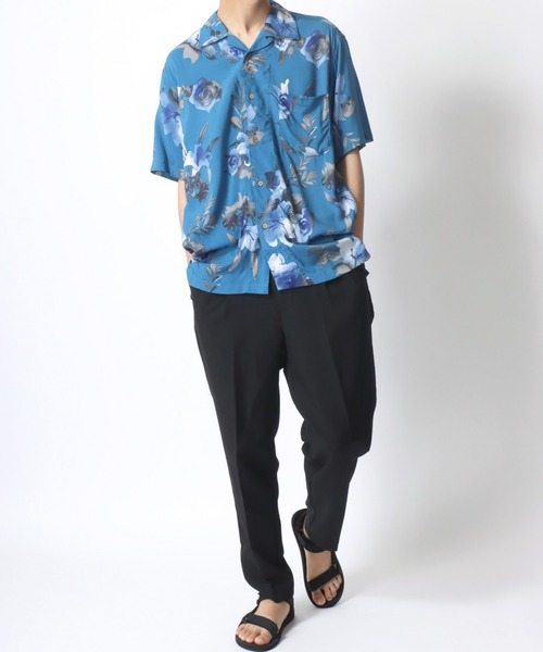 セール】レーヨン オープンカラー アロハシャツ/メンズ