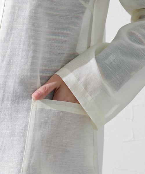 Le temps riche（ルタンリッシュ）の「【販売終了】【ZOZOTOWN限定】スタンドカラーチャイナ風シャツ ＜Le temps riche＞（シャツ/ブラウス・レディース・ネイビー/アイボリー・L/LL/M）」の13枚目の写真