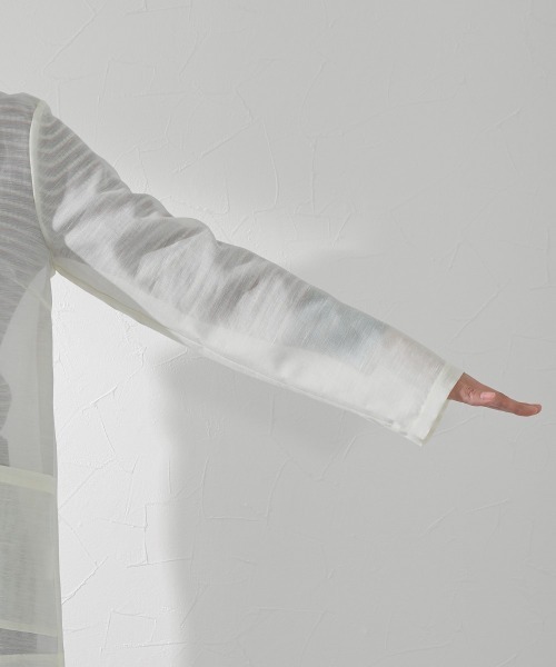 Le temps riche（ルタンリッシュ）の「【販売終了】【ZOZOTOWN限定】スタンドカラーチャイナ風シャツ ＜Le temps riche＞（シャツ/ブラウス・レディース・ネイビー/アイボリー・L/LL/M）」の5枚目の写真