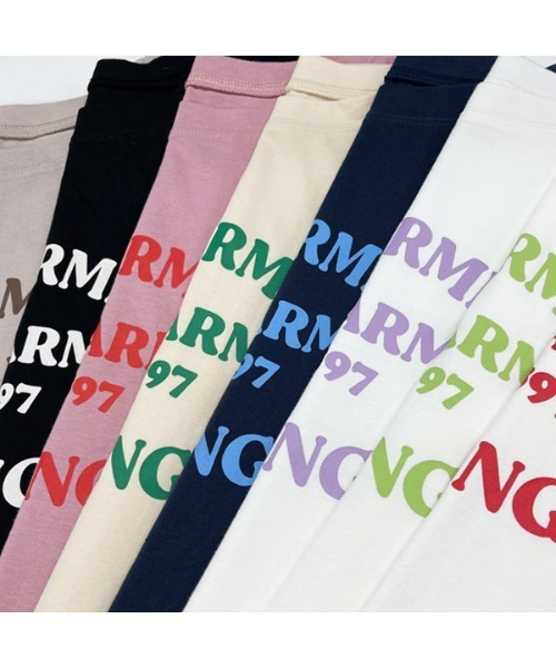 ad thie(アドティエ)の「裾ラウンド・オーバーサイズロゴプリントTシャツ(Tシャツ/カットソー・レディース・ブラック/オートミール/アイボリー/ネイビー/ベビーピンク/ホワイト/オフホワイト/ピンクベージュ・FREE/LL)」の22枚目の写真