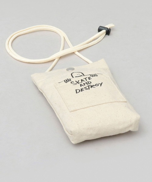 THRASHER（スラッシャー）の「THRASHER × Mark Gonzales キャンバス スマホポーチ（ショルダーバッグ・メンズ・オフホワイト/ブラック・FREE）」の17枚目の写真