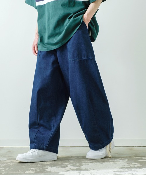 improves（インプローブス）の「【UAU】バルーン ワイド イージー デニムパンツ（デニムパンツ・メンズ・インディゴブルー/ブルー/ブラック・MEDIUM/LARGE）」の6枚目の写真