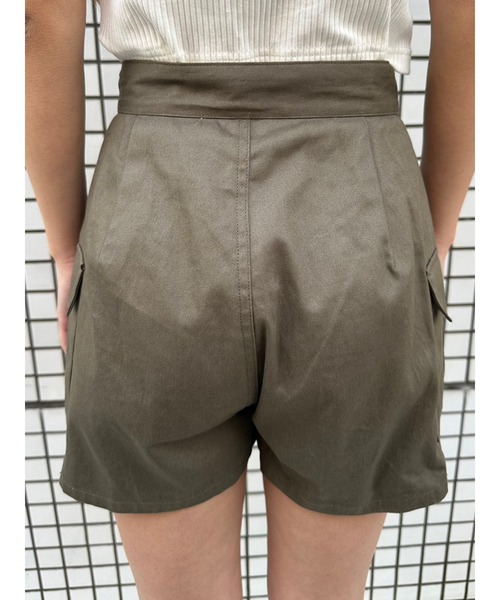 EGOIST（エゴイスト）の「折返しロゴツイルショートパンツ（その他パンツ・レディース・ブラック/カーキ・S/M）」の15枚目の写真