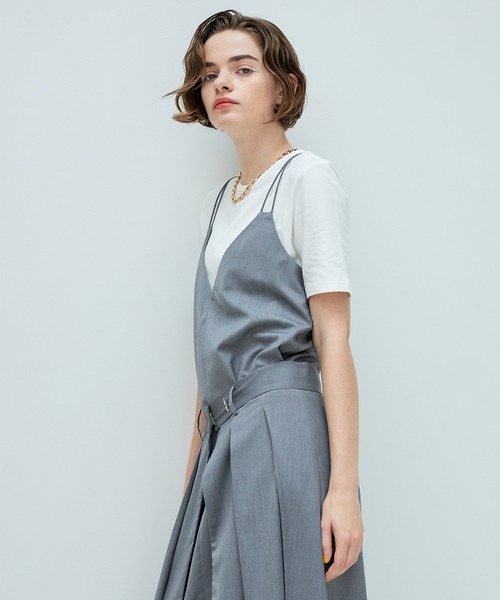 casane（カサネ）の「3wayプリーツプラスキャミワンピ（ワンピース・レディース・ブラック/グレー・FREE）」の21枚目の写真