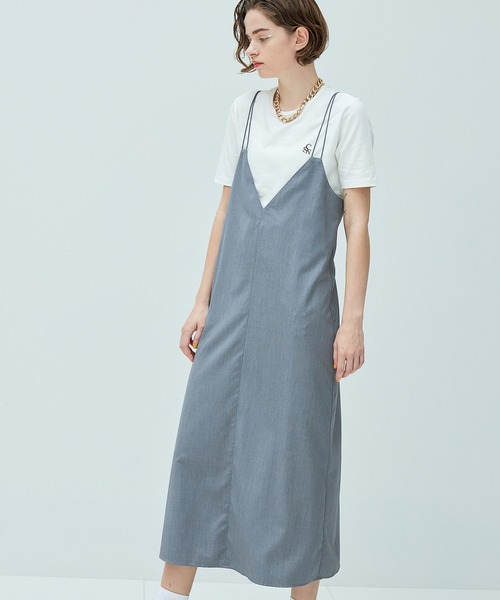 casane（カサネ）の「3wayプリーツプラスキャミワンピ（ワンピース・レディース・ブラック/グレー・FREE）」の16枚目の写真