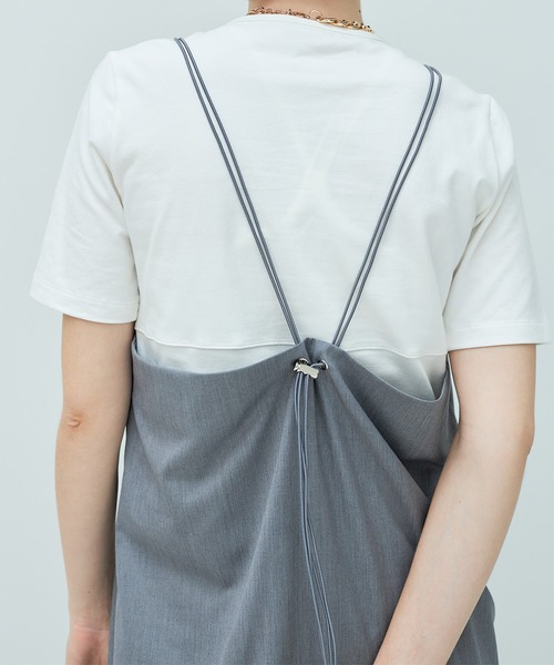 casane（カサネ）の「3wayプリーツプラスキャミワンピ（ワンピース・レディース・ブラック/グレー・FREE）」の17枚目の写真