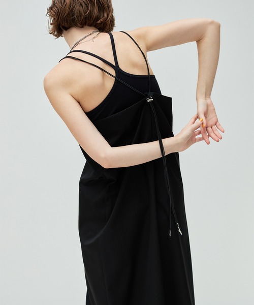 casane（カサネ）の「3wayプリーツプラスキャミワンピ（ワンピース・レディース・ブラック/グレー・FREE）」の14枚目の写真