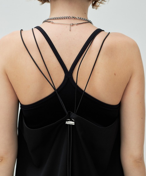 casane（カサネ）の「3wayプリーツプラスキャミワンピ（ワンピース・レディース・ブラック/グレー・FREE）」の9枚目の写真