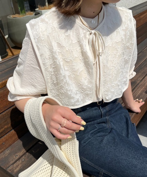nemne store(ネンネストア)の「【低身長用サイズあり / 襟取り外し可】3WAY付け襟レースブラウス(シャツ/ブラウス・レディース・アイボリー/ブラック・SMALL/MEDIUM)」の18枚目の写真