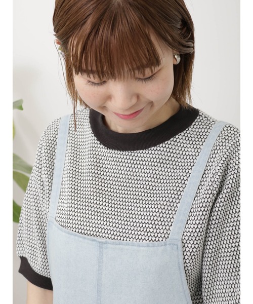 Lugnoncure（ルノンキュール）の「ジャカードトップス（ニット/セーター・レディース・グリーン/オレンジ/ブラック・F）」の13枚目の写真