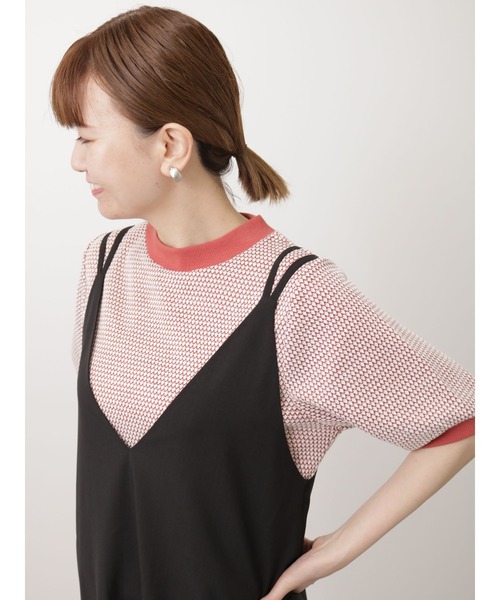 Lugnoncure（ルノンキュール）の「ジャカードトップス（ニット/セーター・レディース・グリーン/オレンジ/ブラック・F）」の12枚目の写真