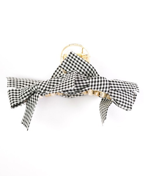 【オーダー♡花ギンガムチェックリボン 17a.17b】ヘアクリップ dd5766107ddbdc2e0afbfb868f3a12