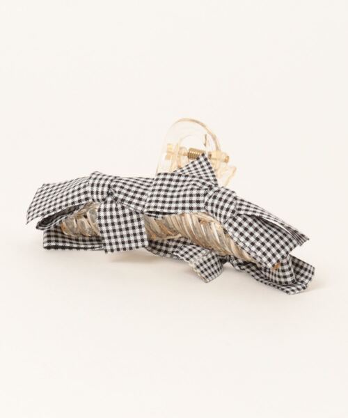 ハンドメイド♡♡ファーバンスクリップ♡♡Fancyギンガムチェック