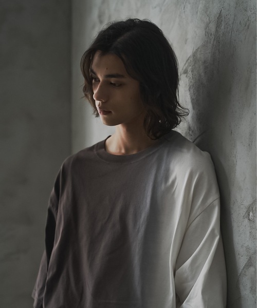 shiki tokyo(シキトウキョウ)の「Oversized Gradation Tie Dye Tshirts / オーバーサイズグラデーションタイダイTシャツ(Tシャツ/カットソー・メンズ・ダークブラウン/ダークブルー・SMALL/MEDIUM/LARGE)」の5枚目の写真