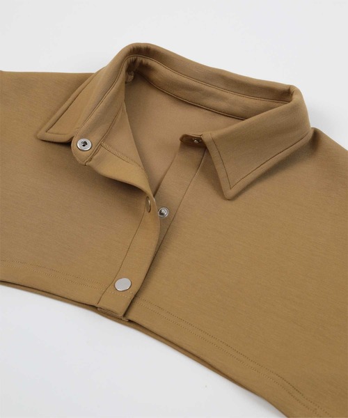 miette(ミエット)の「ダンボールショートシャツ(シャツ/ブラウス・レディース・ベージュ/ブラック・FREE)」の12枚目の写真