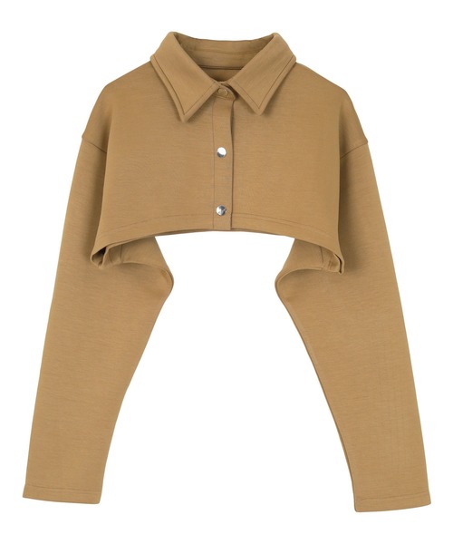 miette(ミエット)の「ダンボールショートシャツ(シャツ/ブラウス・レディース・ベージュ/ブラック・FREE)」の18枚目の写真