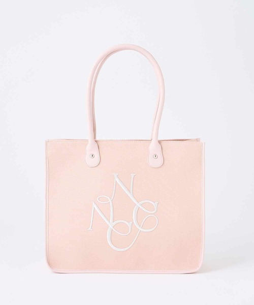 one after another NICE CLAUP（ワンアフターアナザーナイスクラップ）の「再入荷【A4サイズ収納可能】刺繍入りトリミングトートバッグ（トートバッグ・レディース・アイボリー/ピンク/ブラック・ONE SIZE）」の20枚目の写真