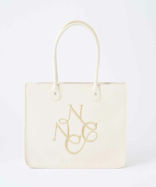 one after another NICE CLAUP（ワンアフターアナザーナイスクラップ）の「再入荷【A4サイズ収納可能】刺繍入りトリミングトートバッグ（トートバッグ・レディース・アイボリー/ピンク/ブラック・ONE SIZE）」の18枚目の写真