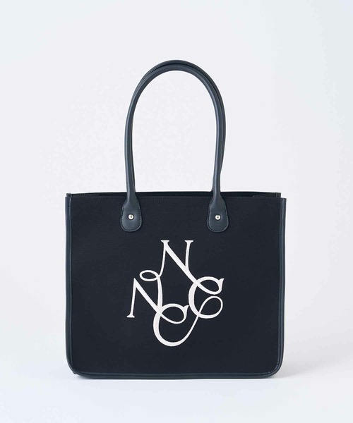 one after another NICE CLAUP（ワンアフターアナザーナイスクラップ）の「再入荷【A4サイズ収納可能】刺繍入りトリミングトートバッグ（トートバッグ・レディース・アイボリー/ピンク/ブラック・ONE SIZE）」の4枚目の写真