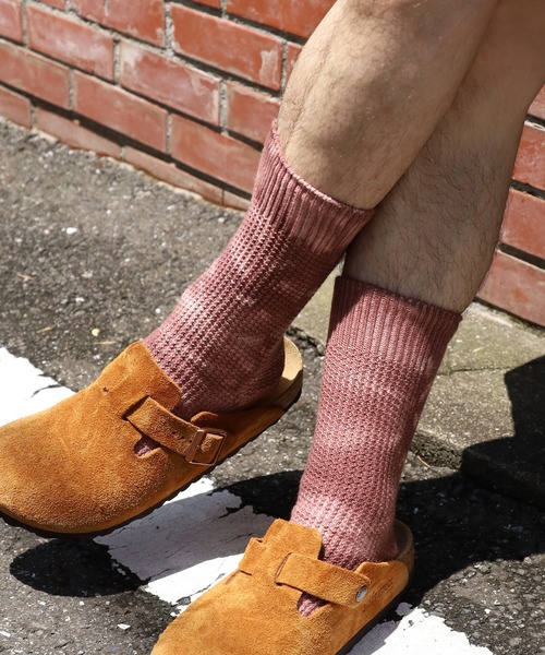 CAL O LINE（キャルオーライン）の「CAL O LINE/キャルオーライン TIE DYE SOCKS ソックス タイダイ（ソックス/靴下・メンズ・オフホワイト/ブラウン・25-27CM）」の11枚目の写真