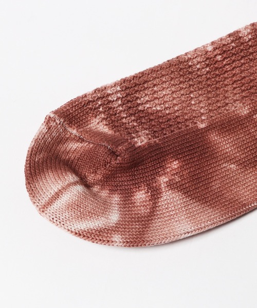 CAL O LINE（キャルオーライン）の「CAL O LINE/キャルオーライン TIE DYE SOCKS ソックス タイダイ（ソックス/靴下・メンズ・オフホワイト/ブラウン・25-27CM）」の5枚目の写真