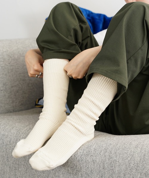 CAL O LINE（キャルオーライン）の「CAL O LINE/キャルオーライン TIE DYE SOCKS ソックス タイダイ（ソックス/靴下・メンズ・オフホワイト/ブラウン・25-27CM）」の13枚目の写真