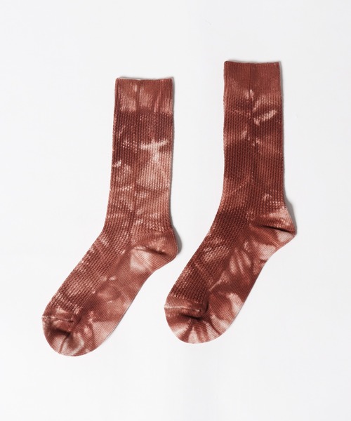 CAL O LINE（キャルオーライン）の「CAL O LINE/キャルオーライン TIE DYE SOCKS ソックス タイダイ（ソックス/靴下・メンズ・オフホワイト/ブラウン・25-27CM）」の14枚目の写真