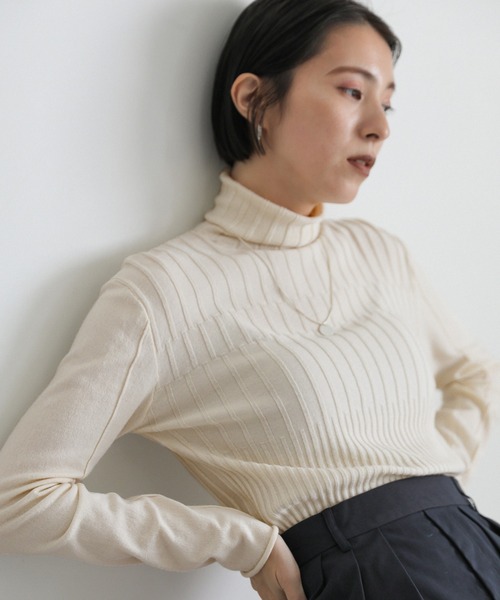セール】ランダムリブタートルニット（ニット/セーター）｜select MOCA