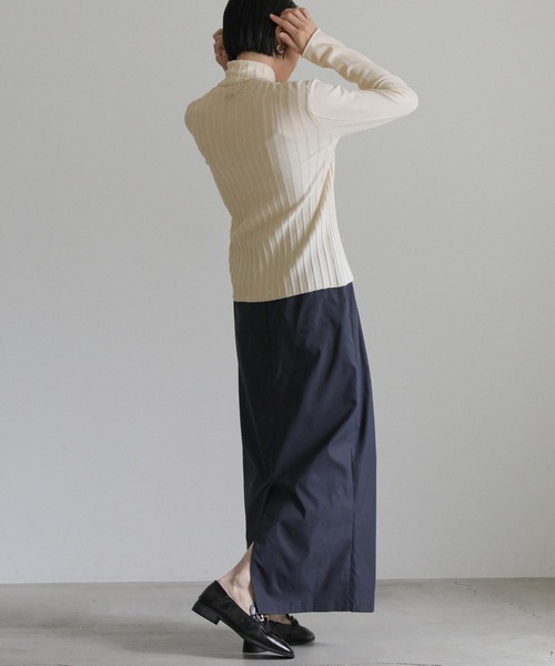 select MOCA(セレクトモカ)の「ランダムリブタートルニット(ニット/セーター・レディース・ライトオリーブ/ネイビー/アイボリー/ブラック/ブラウン・FREE)」の22枚目の写真