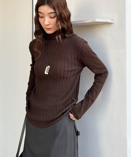 セール】ランダムリブタートルニット（ニット/セーター）｜select MOCA
