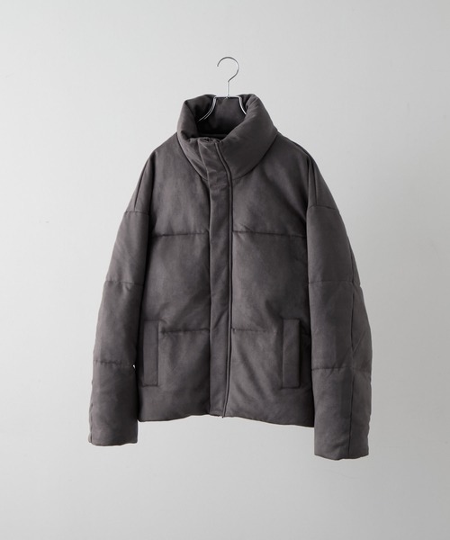 【CLEL】ボリュームハイネックショート中綿ジャケット XS チャコールグレー CLEL】Volume Highneck Short Padded Jacket/ボリューム