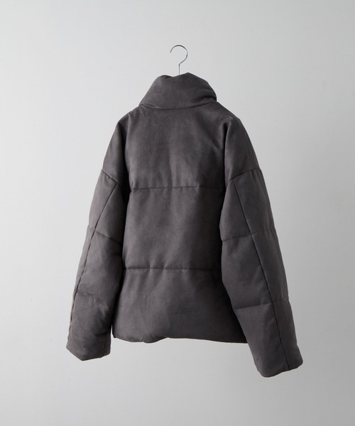 【CLEL】ボリュームハイネックショート中綿ジャケット XS チャコールグレー CLEL】Volume Highneck Short Padded Jacket/ボリューム