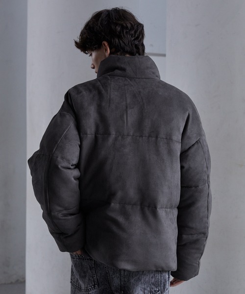 【CLEL】ボリュームハイネックショート中綿ジャケット XS チャコールグレー CLEL ダウンジャケット ダウン 「CLEL」Volume Highneck Short