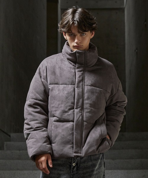 CLEL】Volume Highneck Short Padded Jacket/ボリュームハイネック