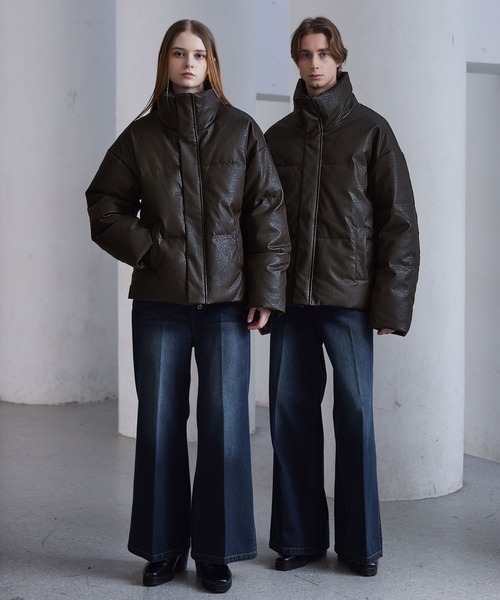 セール】【CLEL】Volume Highneck Short Padded Jacket/ボリューム