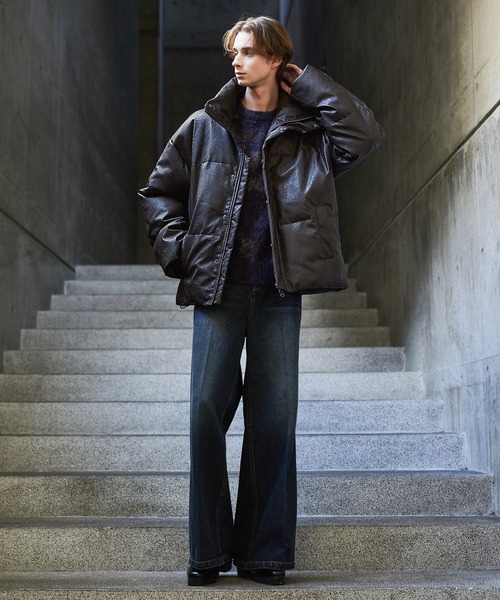 CLEL（クレイル）の「【CLEL】Volume Highneck Short Padded Jacket/ボリュームハイネックショート中綿ジャケット（ダウンジャケット/コート・メンズ・ライトグレー/ブラック/ブラック系/ライトグレー系/ブラウン系/グレー系/ブラウン系1/ブラック系1・M/S/L/XS）」の16枚目の写真