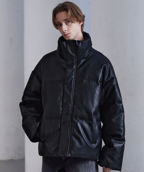 CLEL】Volume Highneck Short Padded Jacket/ボリュームハイネック