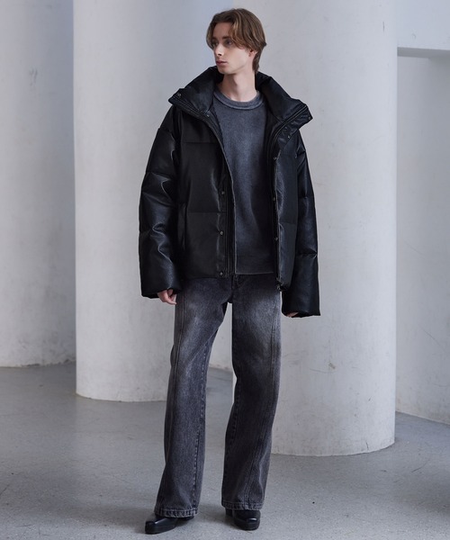 CLEL（クレイル）の「【CLEL】Volume Highneck Short Padded Jacket/ボリュームハイネックショート中綿ジャケット（ダウンジャケット/コート・メンズ・ライトグレー/ブラック/ブラック系/ライトグレー系/ブラウン系/グレー系/ブラウン系1/ブラック系1・M/S/L/XS）」の20枚目の写真