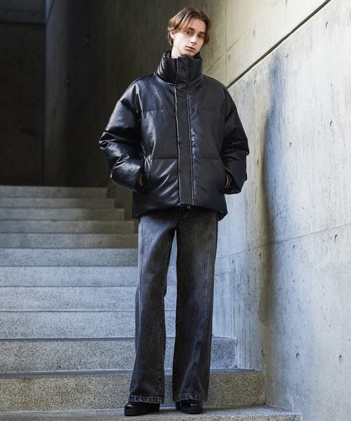 セール】【CLEL】Volume Highneck Short Padded Jacket/ボリューム