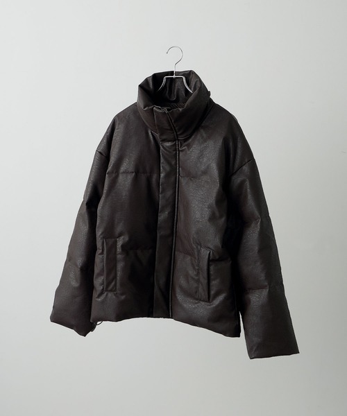 セール】【CLEL】Volume Highneck Short Padded Jacket/ボリューム