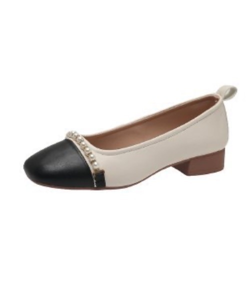Burner(バーナー)の「【OKUOKU 0909】パールデザイン バレエシューズ oku-shoes-709215446239-33 U(バレエシューズ・レディース・ブラック/ベージュ・40/36/38)」の4枚目の写真